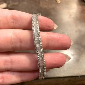 14k gold and diamond bangle.